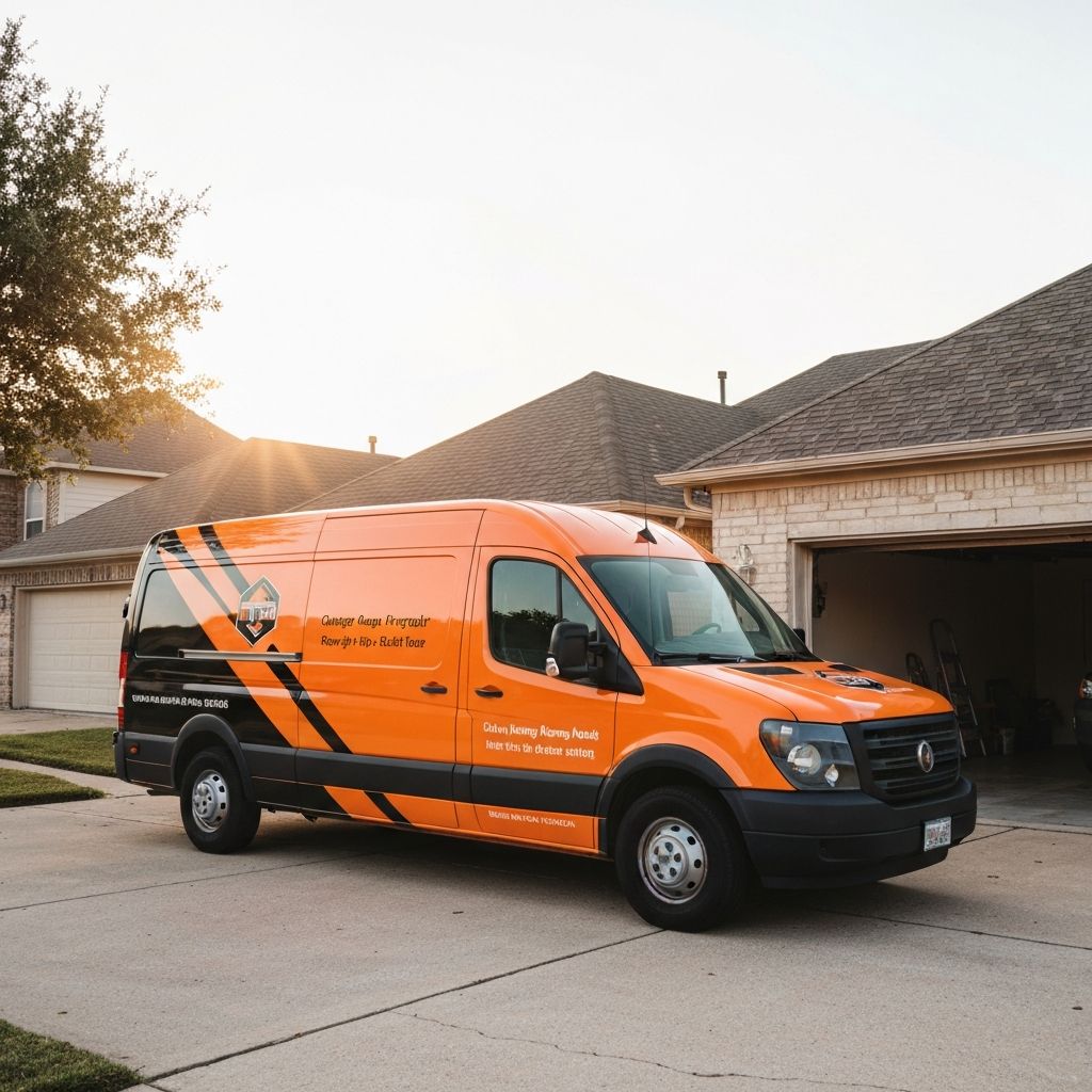 ACJ Houston Garage Doors service truck